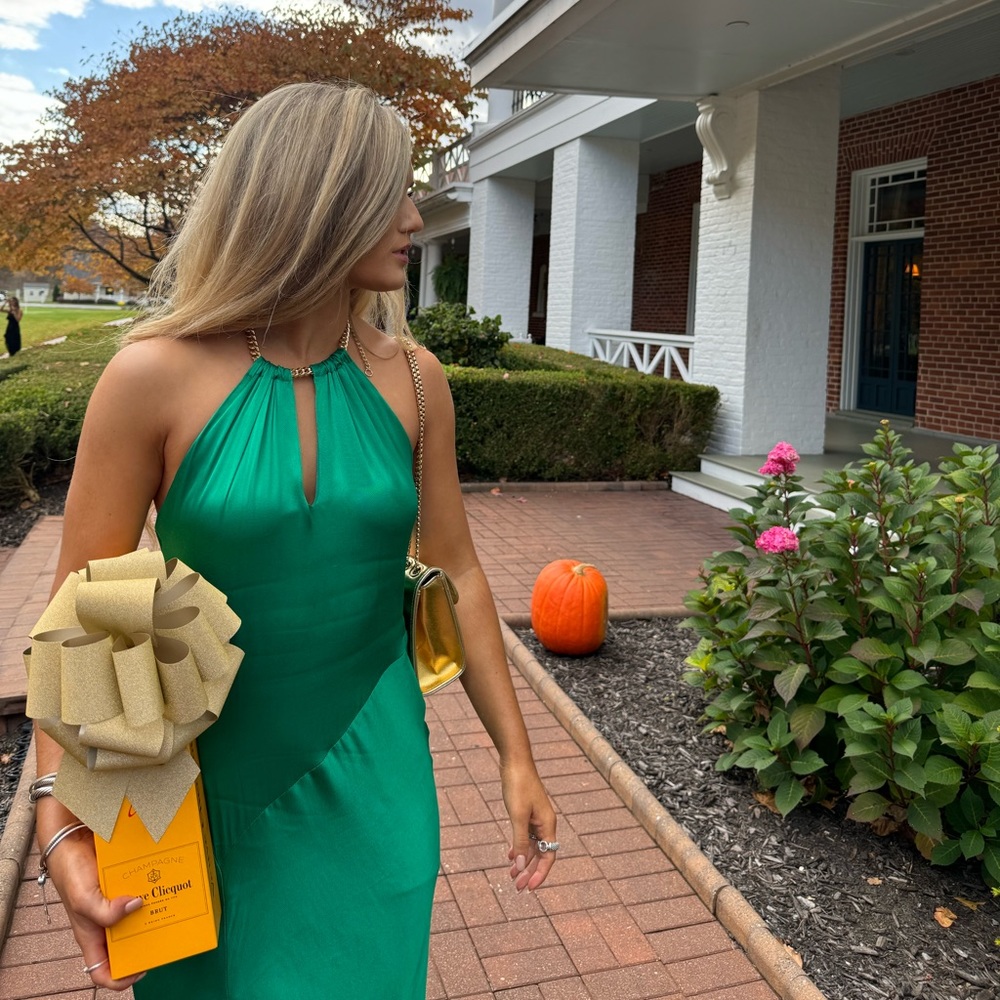 ASTR The Label emerald green midi dress cocktail